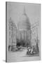 North-East View of St Paul's Cathedral, City of London, 1854-M & N Hanhart-Stretched Canvas