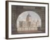 North-East View of St Paul's Cathedral Through an Archway, City of London, 1820-null-Framed Giclee Print