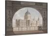 North-East View of St Paul's Cathedral Through an Archway, City of London, 1820-null-Stretched Canvas