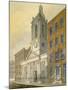 North-East View of the Church of St Peter-Le-Poer and Old Broad Street, City of London, 1815-William Pearson-Mounted Giclee Print