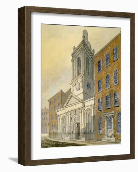 North-East View of the Church of St Peter-Le-Poer and Old Broad Street, City of London, 1815-William Pearson-Framed Giclee Print