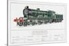 North Eastern Railway Express Loco No 730-W.j. Stokoe-Stretched Canvas