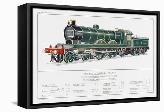 North Eastern Railway Express Loco No 730-W.j. Stokoe-Framed Stretched Canvas