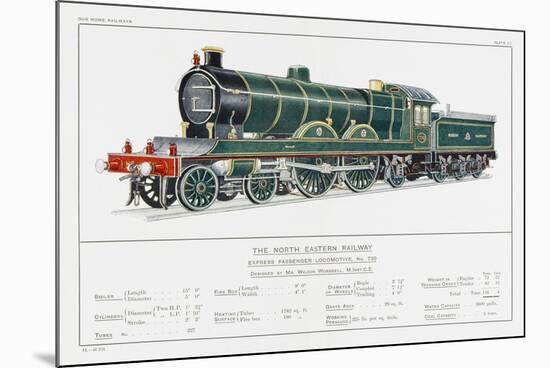 North Eastern Railway Express Loco No 730-W.j. Stokoe-Mounted Art Print