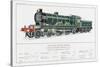 North Eastern Railway Express Loco No 730-W.j. Stokoe-Stretched Canvas
