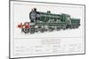 North Eastern Railway Express Loco No 730-W.j. Stokoe-Mounted Art Print