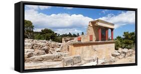 North Entrance of Minoan Palace, Knossos, Iraklion, Crete, Greece-null-Framed Stretched Canvas