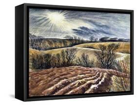 North Essex Landscape 1, c.1949-Isabel Alexander-Framed Stretched Canvas