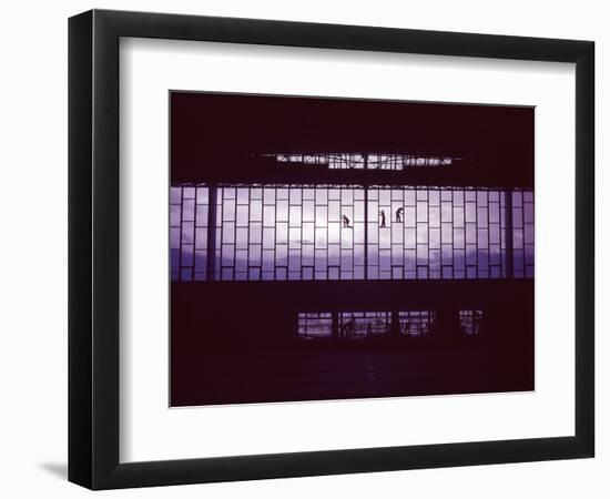 North Facade of the The Olympic Ice Stadium under Construction, Innsbruck, Austria-Ralph Crane-Framed Photographic Print
