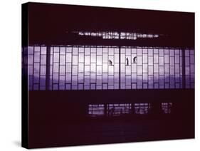 North Facade of the The Olympic Ice Stadium under Construction, Innsbruck, Austria-Ralph Crane-Stretched Canvas