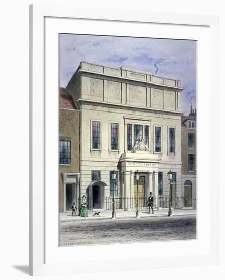North Front of Princess's Theatre on Eastcastle Street, St Marylebone, London, C1830-Thomas Hosmer Shepherd-Framed Giclee Print