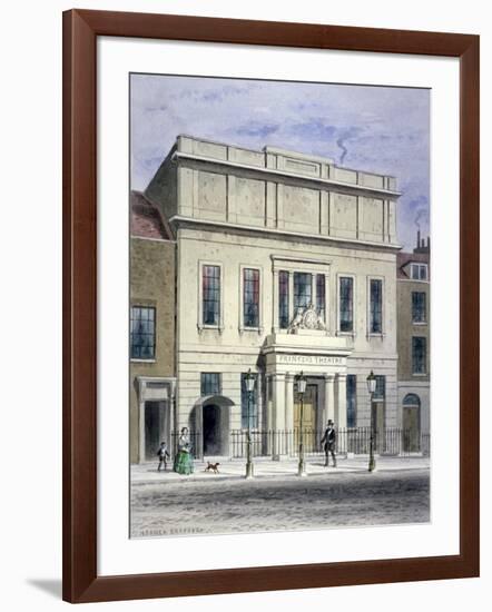 North Front of Princess's Theatre on Eastcastle Street, St Marylebone, London, C1830-Thomas Hosmer Shepherd-Framed Giclee Print