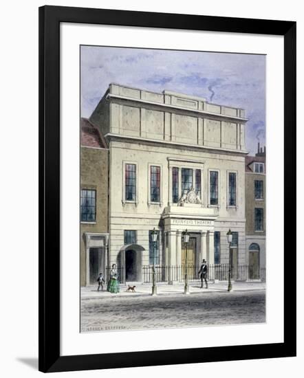 North Front of Princess's Theatre on Eastcastle Street, St Marylebone, London, C1830-Thomas Hosmer Shepherd-Framed Giclee Print