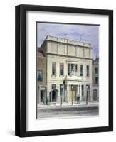 North Front of Princess's Theatre on Eastcastle Street, St Marylebone, London, C1830-Thomas Hosmer Shepherd-Framed Giclee Print