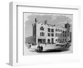 North Front of the Great Central Railway Station, Just Completed at Chicago, Ill.-null-Framed Giclee Print