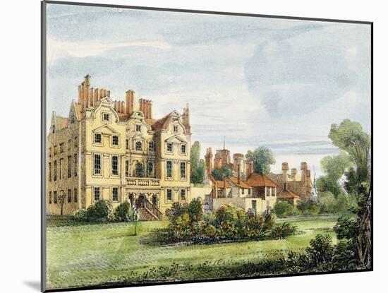 North Front, Old Palace, from the Queen's Garden, Plate 5-George Ernest Papendiek-Mounted Giclee Print