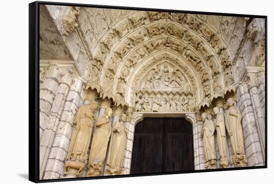North gate, Chartres cathedral, Chartres, Eure-et-Loir, France&#10;-Godong-Framed Stretched Canvas