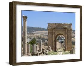 North Gate, Roman City, Jerash, Jordan, Middle East-Christian Kober-Framed Photographic Print