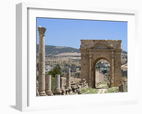 North Gate, Roman City, Jerash, Jordan, Middle East-Christian Kober-Framed Photographic Print