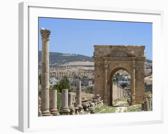 North Gate, Roman City, Jerash, Jordan, Middle East-Christian Kober-Framed Photographic Print