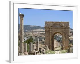 North Gate, Roman City, Jerash, Jordan, Middle East-Christian Kober-Framed Photographic Print