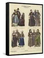 North German Costumes, Late 19th Century-null-Framed Stretched Canvas