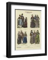 North German Costumes, Late 19th Century-null-Framed Giclee Print