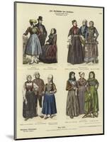 North German Costumes, Late 19th Century-null-Mounted Giclee Print