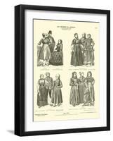 North German Costumes, Late 19th Century-null-Framed Giclee Print