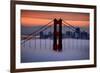 North Golden Gate Tower and Transamerica Pyramid at Dawn, San Francisco-Vincent James-Framed Photographic Print