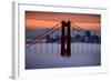 North Golden Gate Tower and Transamerica Pyramid at Dawn, San Francisco-Vincent James-Framed Photographic Print