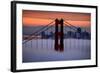 North Golden Gate Tower and Transamerica Pyramid at Dawn, San Francisco-Vincent James-Framed Photographic Print