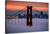 North Golden Gate Tower and Transamerica Pyramid at Dawn, San Francisco-Vincent James-Stretched Canvas