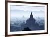 North Guni Temple, Pagodas and Stupas in Early Morning Mist at Sunrise, Bagan (Pagan)-Stephen Studd-Framed Photographic Print