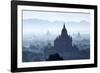 North Guni Temple, Pagodas and Stupas in Early Morning Mist at Sunrise, Bagan (Pagan)-Stephen Studd-Framed Photographic Print