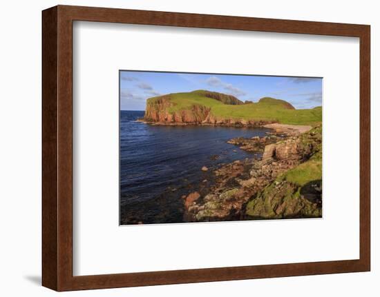 North Ham Bay, deep inlet, lichen covered huge red granite cliffs, Scotland-Eleanor Scriven-Framed Photographic Print