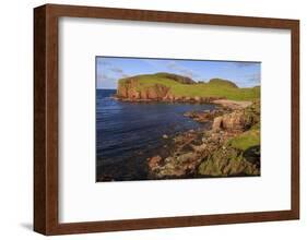 North Ham Bay, deep inlet, lichen covered huge red granite cliffs, Scotland-Eleanor Scriven-Framed Photographic Print