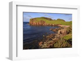 North Ham Bay, deep inlet, lichen covered huge red granite cliffs, Scotland-Eleanor Scriven-Framed Photographic Print