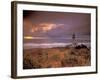 North Head Lighthouse at Sunset, Fort Canby State Park, Washington, USA-Brent Bergherm-Framed Photographic Print