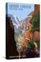 North Kaibab Trail - Grand Canyon National Park-Lantern Press-Stretched Canvas