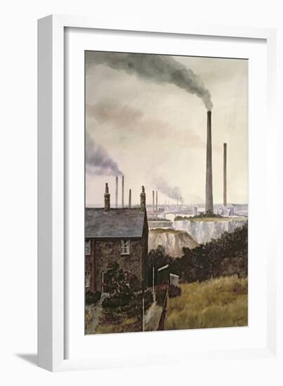 North Kent Landscape - Nr. Northfleet, Gravesend-Vic Trevett-Framed Giclee Print