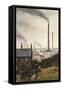 North Kent Landscape - Nr. Northfleet, Gravesend-Vic Trevett-Framed Stretched Canvas