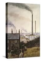 North Kent Landscape - Nr. Northfleet, Gravesend-Vic Trevett-Stretched Canvas