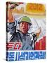 North Korea, East Sea of Korea, Wonsan City, Propaganda Poster-Gavin Hellier-Stretched Canvas