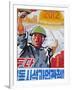 North Korea, East Sea of Korea, Wonsan City, Propaganda Poster-Gavin Hellier-Framed Photographic Print