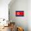 North Korea Flag Design with Wood Patterning - Flags of the World Series-Philippe Hugonnard-Art Print displayed on a wall