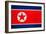 North Korea Flag Design with Wood Patterning - Flags of the World Series-Philippe Hugonnard-Framed Art Print