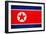 North Korea Flag Design with Wood Patterning - Flags of the World Series-Philippe Hugonnard-Framed Art Print