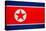 North Korea Flag Design with Wood Patterning - Flags of the World Series-Philippe Hugonnard-Stretched Canvas