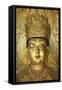 North Korea, Kaesong. a Gold Buddha at Ryongtong Temple. Founded by Chontae Buddhist Sect in 1027-Katie Garrod-Framed Stretched Canvas